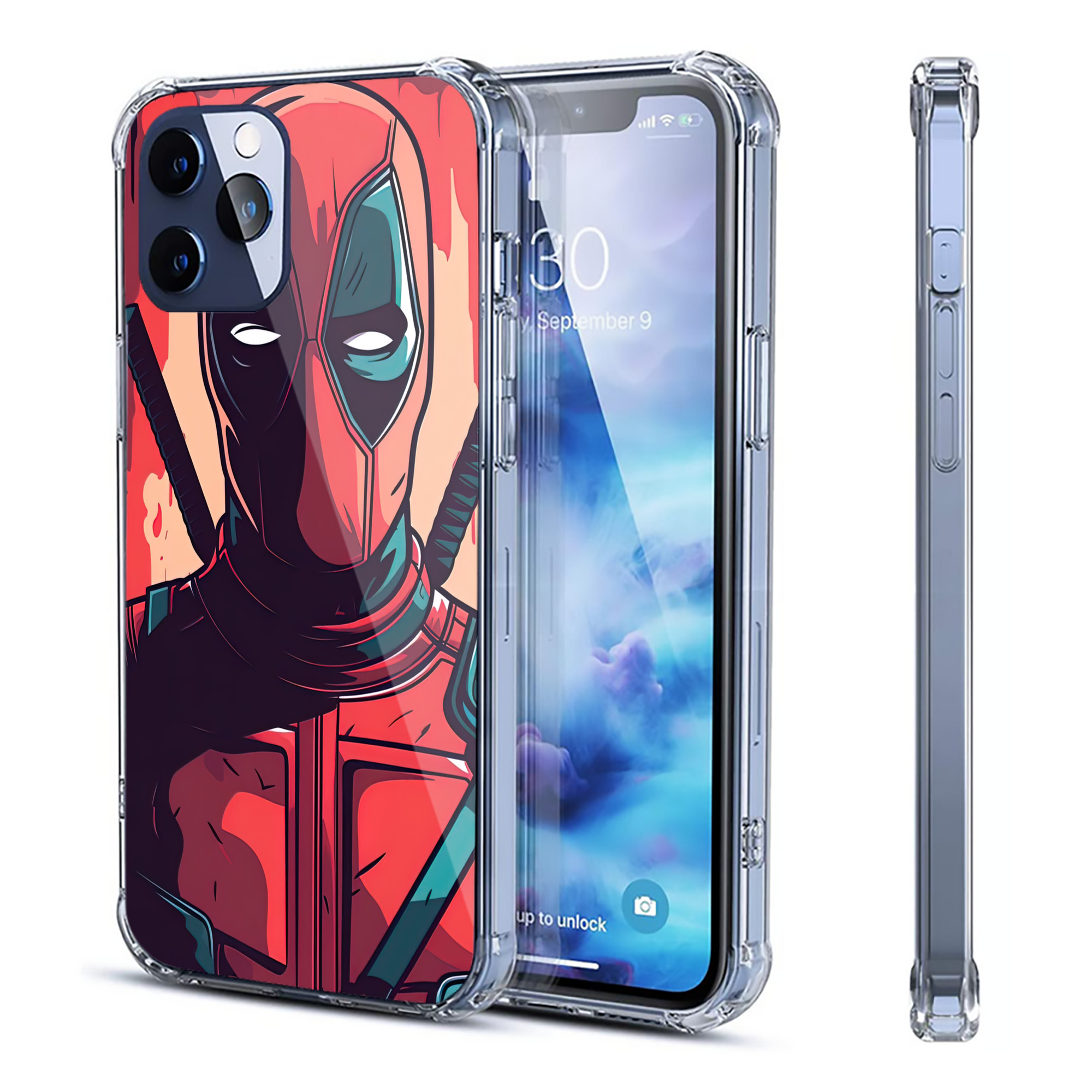 （画像用） Deadpool デッドプール 【iPhone 12シリーズ対応】透明スマホケース（クリアソフトケース）